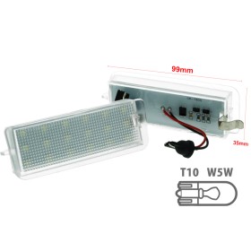 Kit Luci Targa Led Nissan Bluebird Cefiro Canbus No Errore Bianco 12V 2W