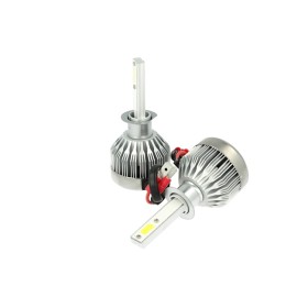 Kit Full Lampada Led Cob H1 20W 12V 24V Bianco 6000K Per Abbagliante e Fendinebbia Senza Driver