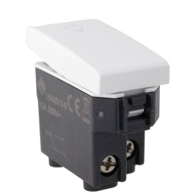 Pulsante Con Simbolo Campanello 1P 10A Colore Bianco Compatibile Con Bticino Living e Vimar Plana