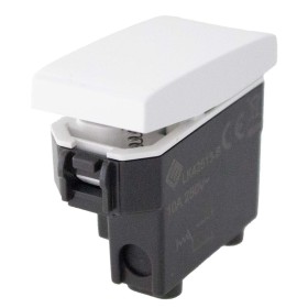 Pulsante Normalmente Aperto 1P 10A Colore Bianco Compatibile Con Bticino Living e Vimar Plana