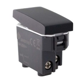Pulsante Normalmente Aperto 1P 10A Colore Nero Compatibile Con Bticino Living e Vimar Plana