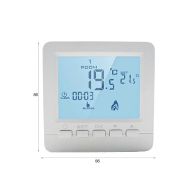 Termostato Digitale Con Tasti Programmabile Per Caldaia A Gas Murale Da Parete Alimentato Con 2 Pile AA