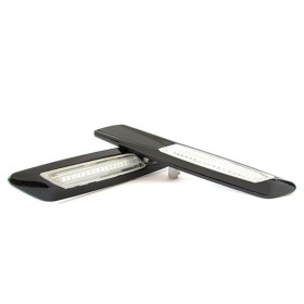 Kit Freccia Laterale a Led Side Marker Nero Cromato Lente Trasparente BMW E81 E82 E87 E88 E90 E91 E92 E93 E60 E61 F10