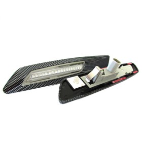 Kit Freccia Laterale a Led Side Marker 3D Carbonio Lente Trasparente BMW E81 E82 E87 E88 E90 E91 E92 E93 E60 E61 F10