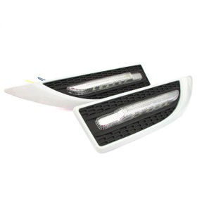 Kit Freccia Laterale a Led Side Marker Universale Multi Funzionali Bianco Perla