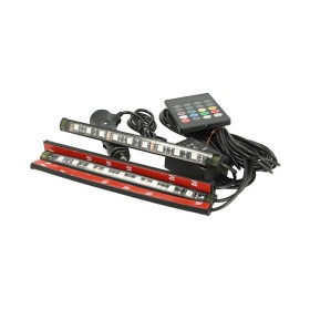 Kit Striscia Barra Led RGB 4X18cm 12V Telecomando IR Sensore Voce Musica Controllo IP67 Per Decorazione Auto Interno Esterno
