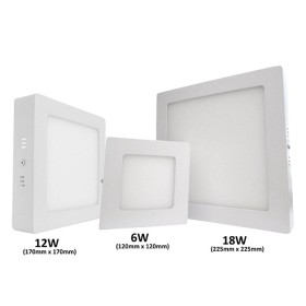 Plafoniera Faretto Led Da Soffitto Muro Parete Quadrata 12W Bianco Caldo 170x170mm