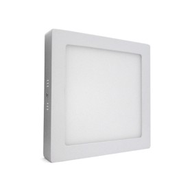 Plafoniera Faretto Led Da Soffitto Muro Parete Quadrata 18W Bianco Caldo 225x225mm