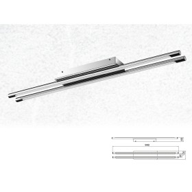 Plafoniera Led Da Soffitto Moderna Designer Sleek Doppio Tubo Lunghezza 940mm 36W 4000K SKU-3893