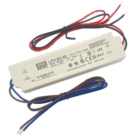 MeanWell LPV-60-48 Alimentatore Trasformatore CV 60W 48V 1,25A Impermeabile IP67 Input 220V e 110V