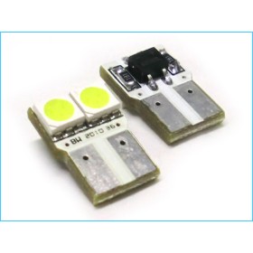 Lampada Led T10 W5W 2 Smd 5050 No Polarita Luci Targa Portiere Auto 12V Bianco