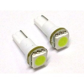 Lampada Led T5 W1,2W 1 Smd Bianco Luci Cruscotto 12V