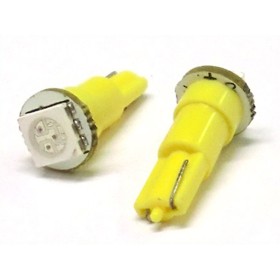 Lampada Led T5 W1,2W 1 Smd Arancione Giallo Luci Cruscotto 12V