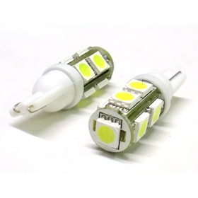 24V Lampada Led T10 W5W 9 Smd Bianco Luci Posizione Camion