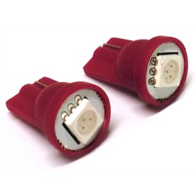 Lampada Led T10 W5W 1 Smd 5050 Rosso 12V