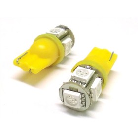 Lampada Led T10 WY5W 5 Smd 5050 Arancione Frecce Laterale 12V