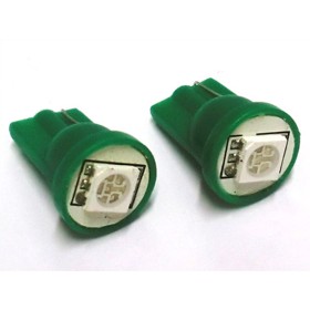 Lampada Led T10 W5W 1 Smd 5050 Verde 12V