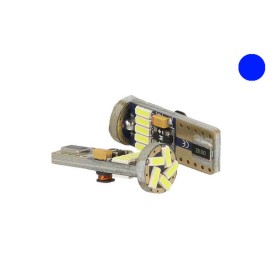 Lampadina Led Canbus T10 W5W 15 Smd 4014 Colore Blue No Errore Check Luci 12V Senza Polarita