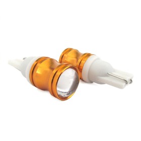 Lampada Led T10 W5W Canbus Pro No Polarita 12V 3W Chip Cree Con Anello Dissipatore Oro Super Luminoso Frontale