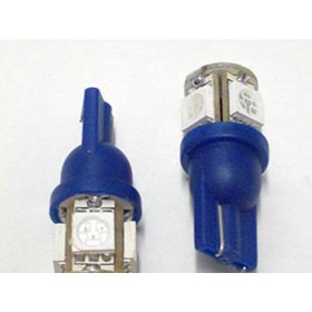 24V Lampada Led T10 W5W 5 Smd Blu Luci Posizione Targa Camion