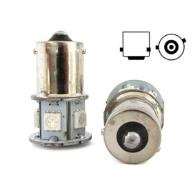 Lampada Led RY5W RY10W BAU15S 12V Arancione Giallo Per Luci Frecce Moto Scooter Piedi Storti 7 Smd 5050