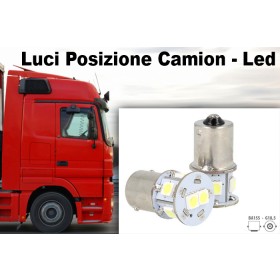 24V Lampada Led BA15S G18,5 R5W R10W Bianco Luci Posizione Camion Piedi Dritti 7 Smd 5050