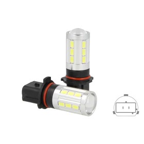 Lampada Led PSX26W H28W Bianco Per Fendinebbia Auto 12V 5W Con Lente Ingrandimento 21 Smd 5730
