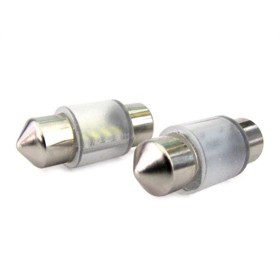Lampadina Led Micro Siluro T11 28mm 12V 1W Bianco Freddo Per Luci Di Cortesia Nel Parasole 8 Smd 3014