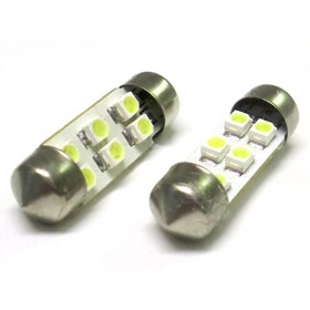 Lampada Led Siluro T11 C5W 31mm 6 Smd Bianco Ghiaccio 12V Luci Targa