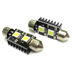 Lampada Led Siluro Canbus No Errore T11 C5W 39mm 2 SMD 5050 12V Luci Targa Con Resistenza