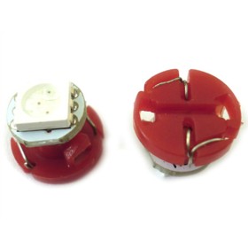 Lampadina Led T4.7 1 Smd 5050 Rosso Luce Cruscotto e Strumentazione 12V DC