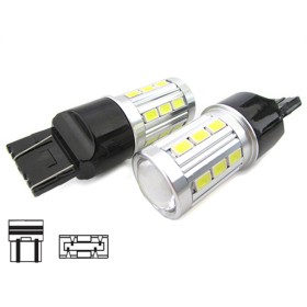 Lampada Led T20 Per Luci Diurne Fiat Nuova 500 Alfa Mito Opel Insignia Peugeot 208 W21/5W 7443 21 Smd 5730 Super Bianco Luminoso