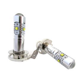 Lampada Led H3 PK22s 30W 12V Con 6 Led Cree Da 5W Super Potente e Bianco Per Fendinebbia