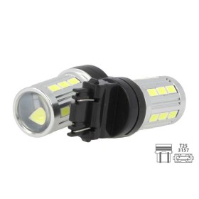 Lampada Led T25 3157 P27/7W 12V 5W 21 Smd 5730 Super Bianco Luminoso Per Auto Giapponese Americano
