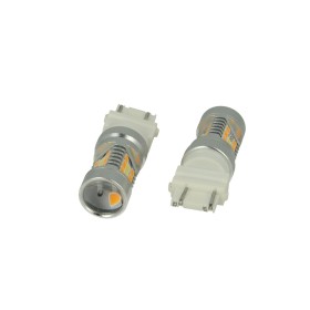 Lampada Led T25 3157 P27/7W Dual Color Bianco + Arancione 28 Smd 2835 Luci Frecce Ford