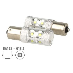 Lampada Led BA15S 1156 P21W 50W 12V 24V Canbus Luci Diurne Audi Q7 A3 A6 Fiat 500X Renault Megane 3