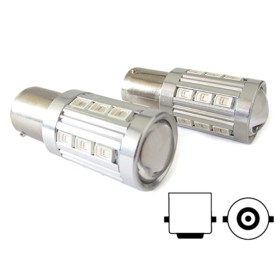 Lampada Led BA15S 1156 P21W 21 Smd 5730 Arancione Luci Frecce Auto 12V 24V Piedi Dritti Lente Ingrandimento
