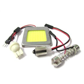 Pannello Lampada Led COB 48 Chip 12V 9,6W 42X37mm Siluro T11 Regolabile T10 W5W BA9S T4W