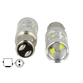 Lampada Led BAY15D 1157 P21/5W 50W 12V 24V Bianco Luce Diurne Peugeot RCZ