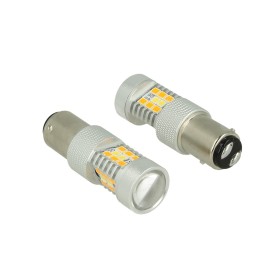 Lampada Led BAY15D 1157 12V P21/5W Dual Color Bianco + Arancione 28 Smd 2835 Frecce