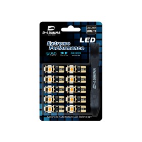 10 Lampada Led T10 W5W Canbus 12V 5 SMD 5050 Ambra + Leva Rimozione Antigraffio