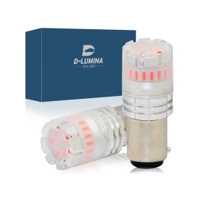 Lampada Led 1157 BAY15D P21/5W Canbus Rosso 12V No Errore IP67 Illuminazione 360 Gradi