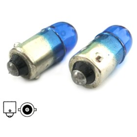 Lampada Alogena T4 T4W BA9S 12V 4W Attacco Diritto Colore Azzurra Blister