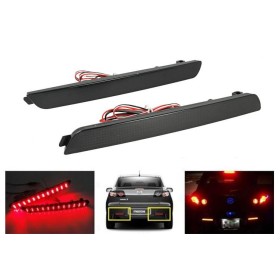 Kit 2 Fanali Posteriori A Led Nero Fume Per Mazda 3 Axela BK Sostituzione Riflettore Catarifrangente Originale