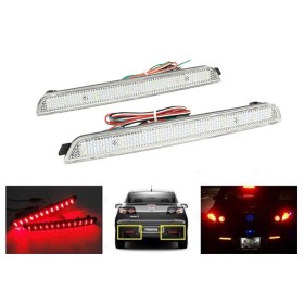 Kit 2 Fanali Posteriori A Led Trasparente Per Mazda 3 Axela BK Rear Bumper Tail Brake Reflector Light