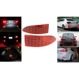 Kit 2 Fanali Posteriori A Led Rosso Per Lexus IS 250 300h 350 MK III XE30 Sostituzione Catarifrangente Riflettore Originale