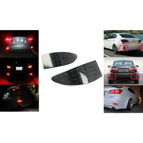 Kit 2 Fanali Posteriori A Led Nero Fume Per Lexus IS 250 300h 350 MK III XE30 Rear Bumper Reflector Light