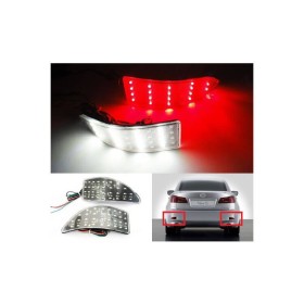 Kit 2 Fanali Posteriori A Led Trasparente Per Lexus IS 250 300h 350 MK III XE30 Rear Bumper Reflector Light