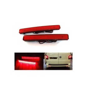 Kit 2 Fanali Posteriori A Led Rosso Per VW T5 Transporter Caravelle Multivan Sostituzione Catarifrangente Riflettore Originale