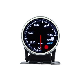 Manometro Analogico Pressione Olio BAR Oil Press Gauge 52mm 12V Auto Doppio Ingresso Alimentazione 10 Colori